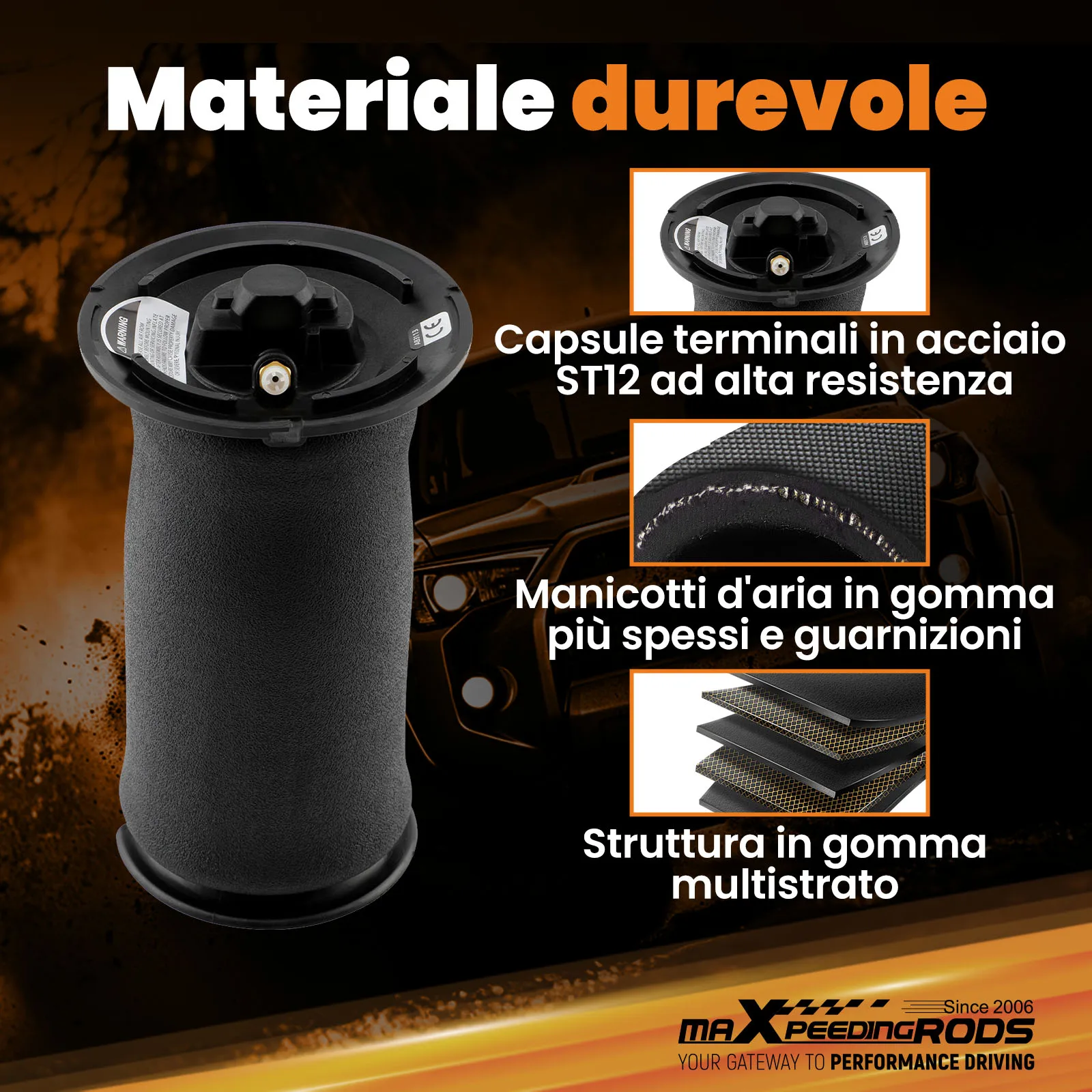 

Rear Air Ride Suspension Air Spring Bag For BMW 5-Series 535i 550i E61 2009 New