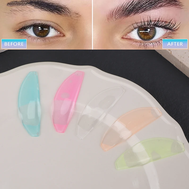 1 par de almofadas de suavização de cílios de silicone almofadas de permanente de cílios hastes escudo levantamento 3d modelador de cílios acessórios aplicador de maquiagem