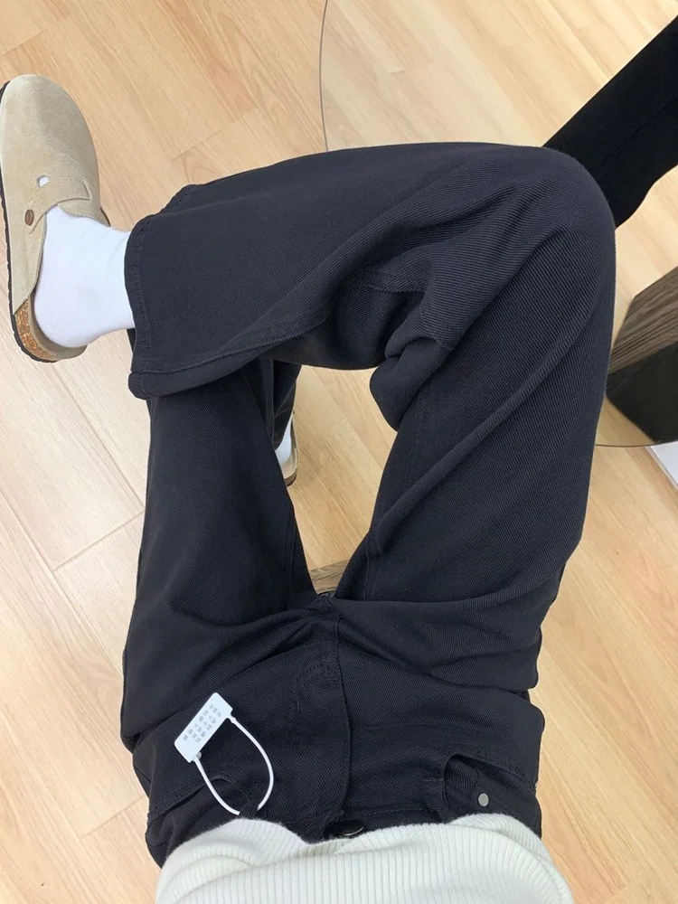 Damskie spodnie jeansowe typu bootcut, wyszczuplające, z wysokim stanem, wygodne, oddychające, odporne na zużycie.