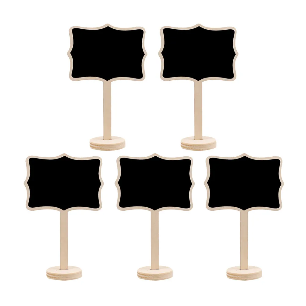 

10Pcs Wooden Mini Chalkboard Floral Shape Message Board Table Number Display for Wedding Party Decoration Place Card Restaurant