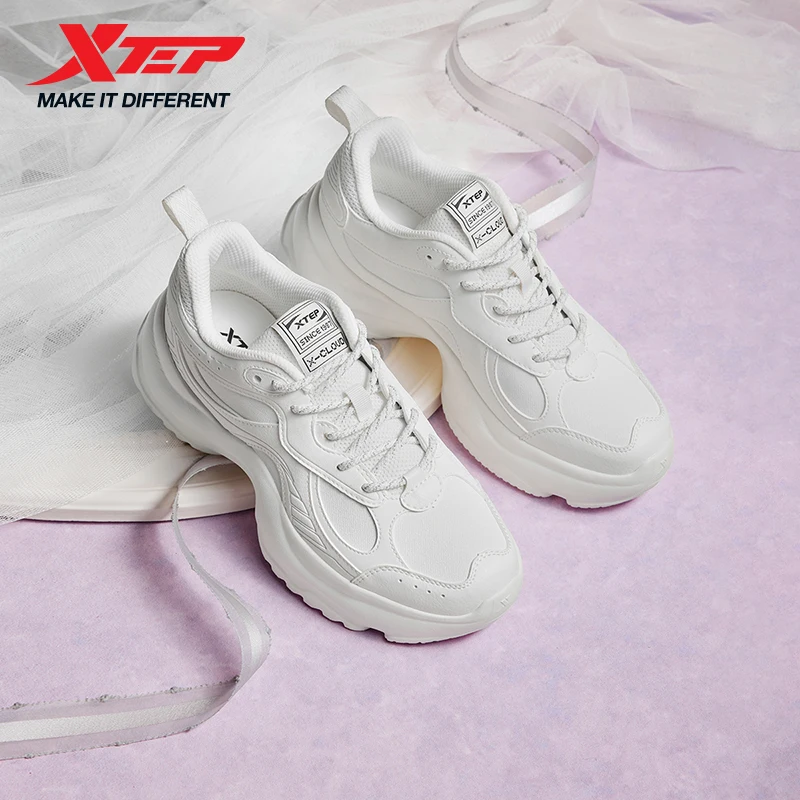 Xtep Casual Shoes For Women 2025 Winter Street Style Support Sports Shoes Leisure Cushioning Outdoor Retro Sneakers 875418320014