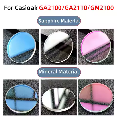 GA2100 GA2110 GM2100 Sapphire Glass Anti Scratch Mirror GA-2100 2110 GM-2100 Watch Mirror Mineral Lens Blue Red Transparent Mask