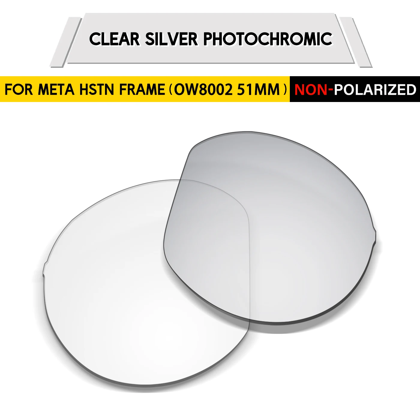 

Автоматически фотохромные сменные линзы для умных очков Oakley Meta HSTN OW8002 51 мм - ударопрочный материал