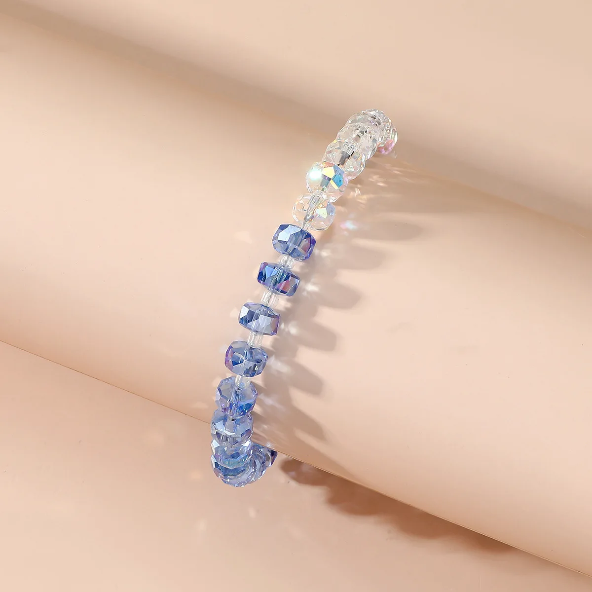 A fashionable super flash blue crystal ins Korean style simple high-end women's bracelet