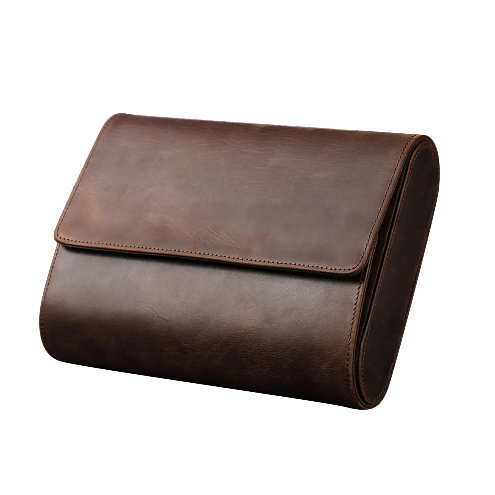 6-Slot Genuine Leather Watch Storage Display Case Watch Travel Case Box Organizer Watch Clocks Roll Pouch Exquisite Jewelry Box