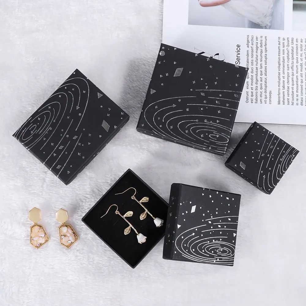 Dreamy Earrings Blue Gold Ribbon Ring Carton Gift Bag Gift Box Jewelry Packaging Box