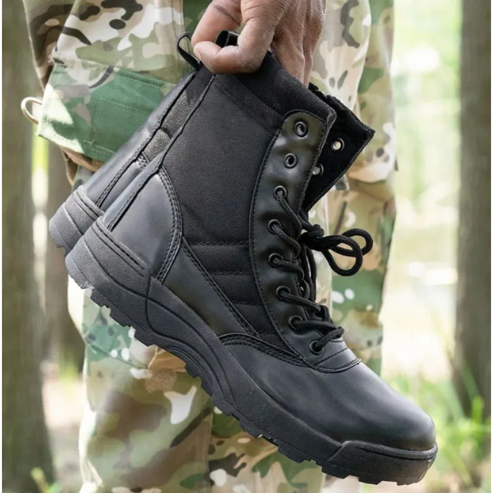 Men's Boots Combat Mens Ankle Boot Tactical Big Size 36-46 Boot Male Shoes Work Safety Shoes Men Motocycle Boots