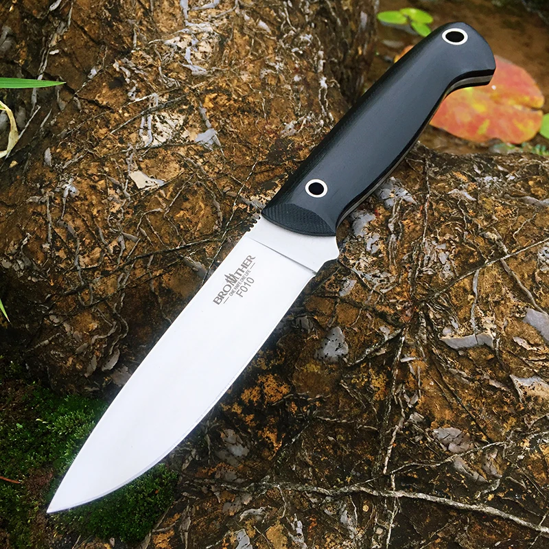 [Minghong Brother F010 ] Fixed Blade Bushcraft Knife Full tang Hunting Straight Knives Camping tactical Survival Knife Tool