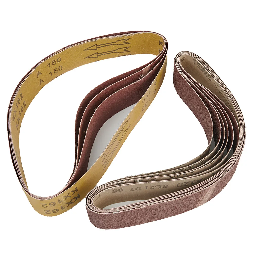 10Pcs 40x680mm Sanding Belts Angle Grinder Belt  60/120/150/240 Grit Sander Polishing Paper For Stainless Steel Plastic Copper