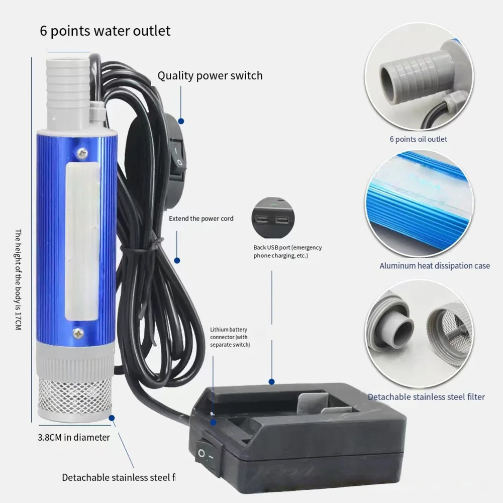 

Портативный водяной насос Беспроводная передача дизельного топлива Домашнее использование Промышленные приложения Материал из алюминиевого сплава Эффективное дизельное движение