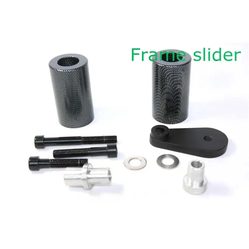 لياماها YZF R6 2003-2005 04 / YZF R6S 2006-2009 07 08 دراجة نارية لا قطع الإطار المنزلق تحطم حامي أسود/الكربون