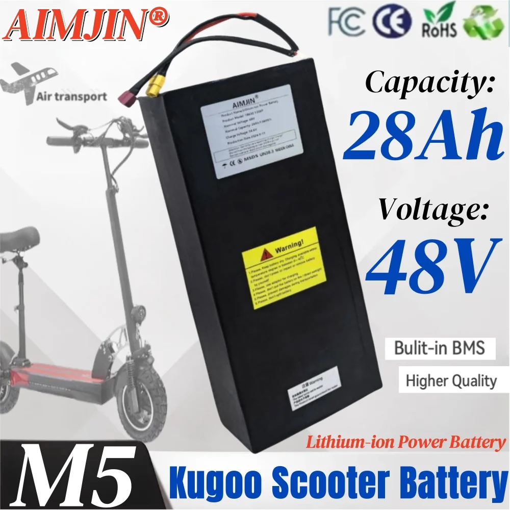 

13S8P Li-ion Battery pack 48V 28Ah High capacity Built in BMS for Kugoo M5/M5Pro/MaxSpeed Folding Electric Scooter Battery