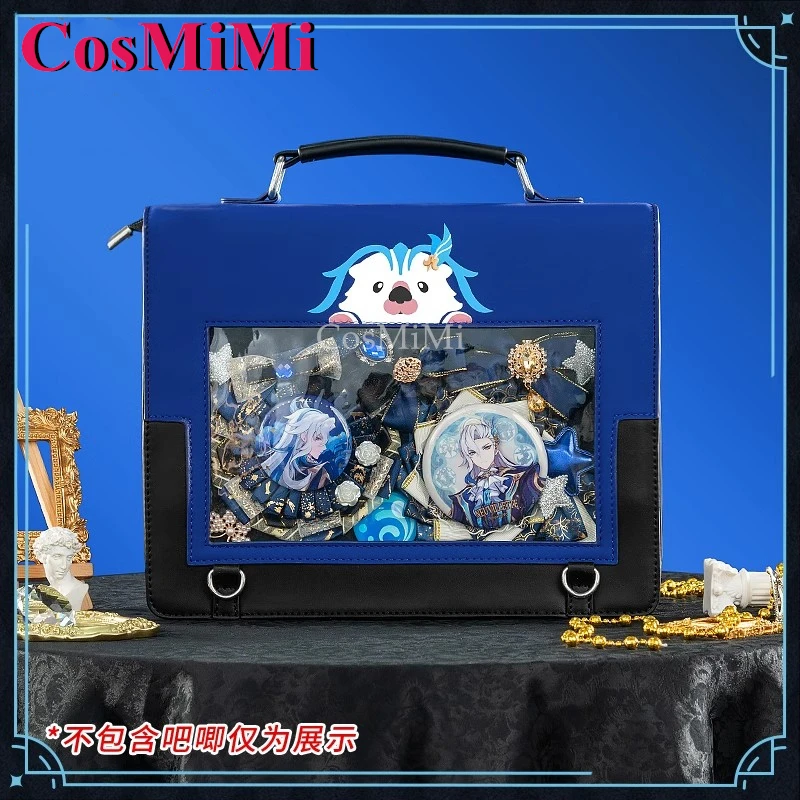 CosMiMi Game Genshin Impact Neuvillette Cosplay Theme Impression Pack Daily Preppy Commuter Backpack Messenger Bag Lovely Itabag