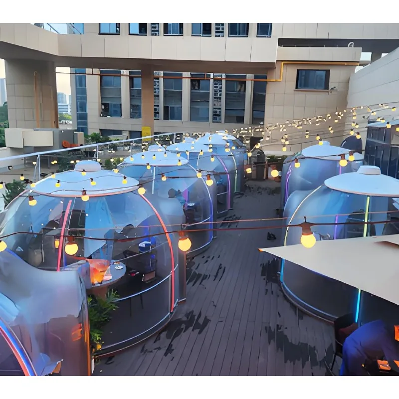 PVC Clear Inflatable Bubble Tent Dome House for Luxury Glamping Resort Outdoor Camping Garden Party Event Use