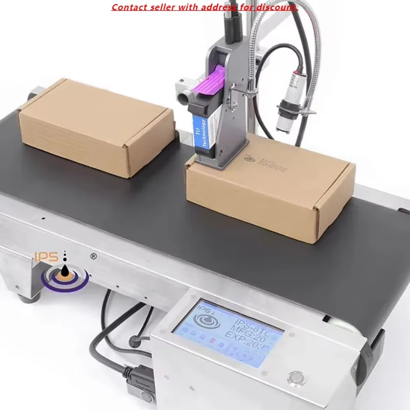 

MINI Conveyor With TIJ Thermal Inkjet Printer Combination Suitable For Pouch Bag Box Bottle Coding Expiry Date Manufacture Date