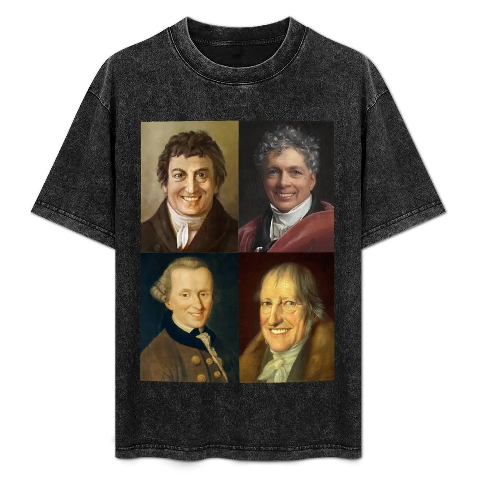 Happy German idealism - Hegel, Kant, Fichte, Schelling T-Shirt boys animal print customizeds mens cotton t shirts