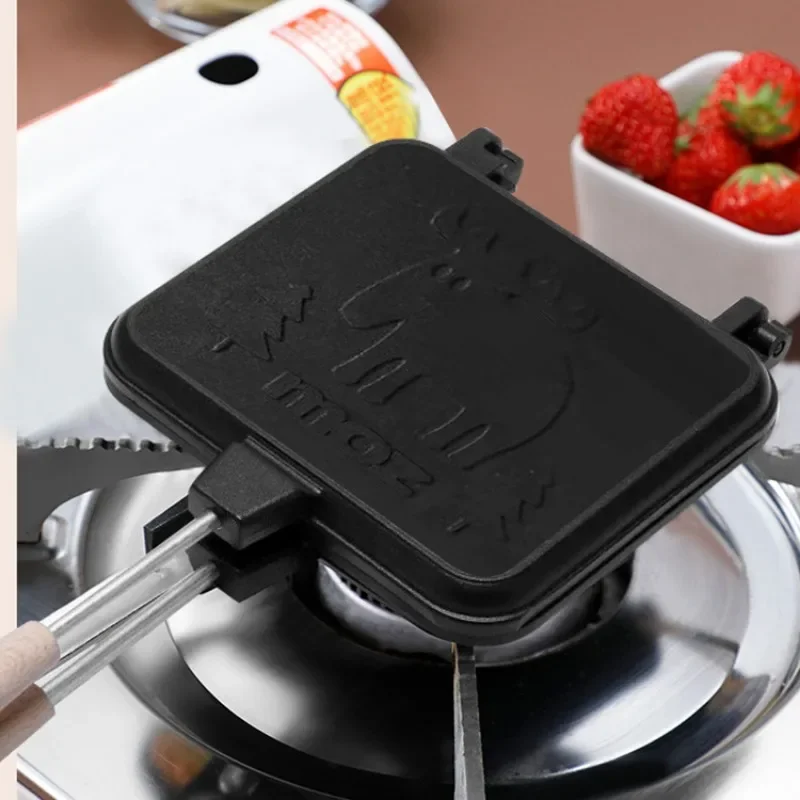 Sandwich Maker Aluminum Alloy Non-Stick Breakfast Machine Waffle Pancake Baking Barbecue Oven Mold Grill Frying Pan Cookware