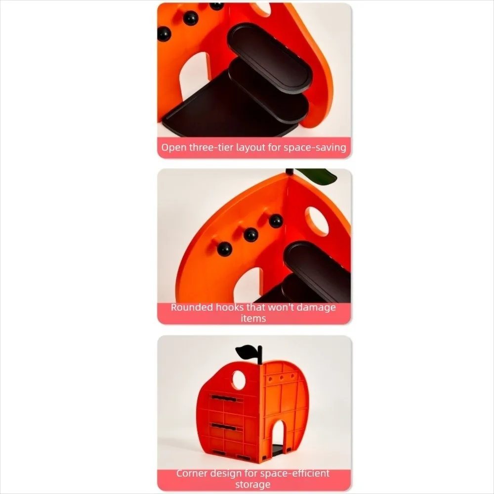 

Space Saving Orange Jewelry Storage Rack Key Holder Stable Jewelry Display Tray Ornaments Detachable Desktop Decoration Gift