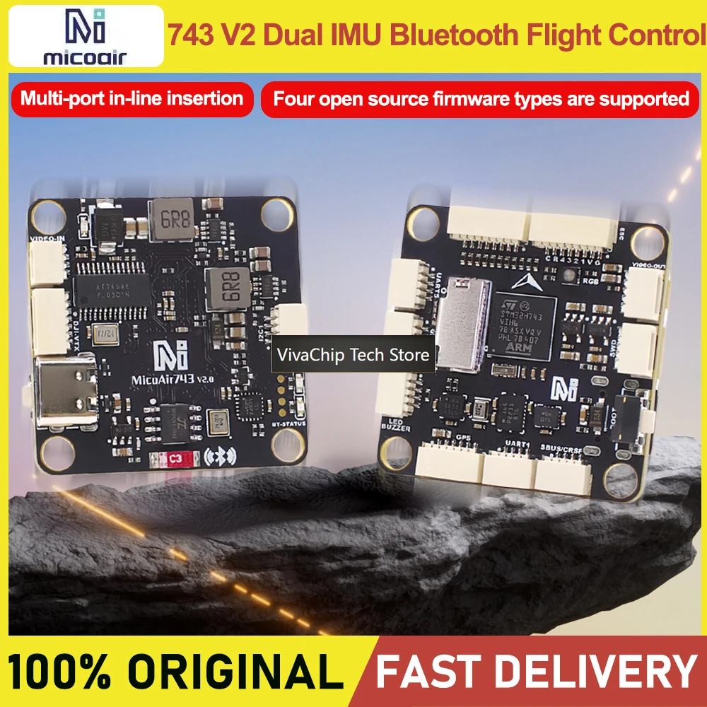 VivaCTMicoAir743 V2 Flight Control Dual IMU Bluetooth Parameter Adjustment Supports APM/PX4/INAV/BF Firmware