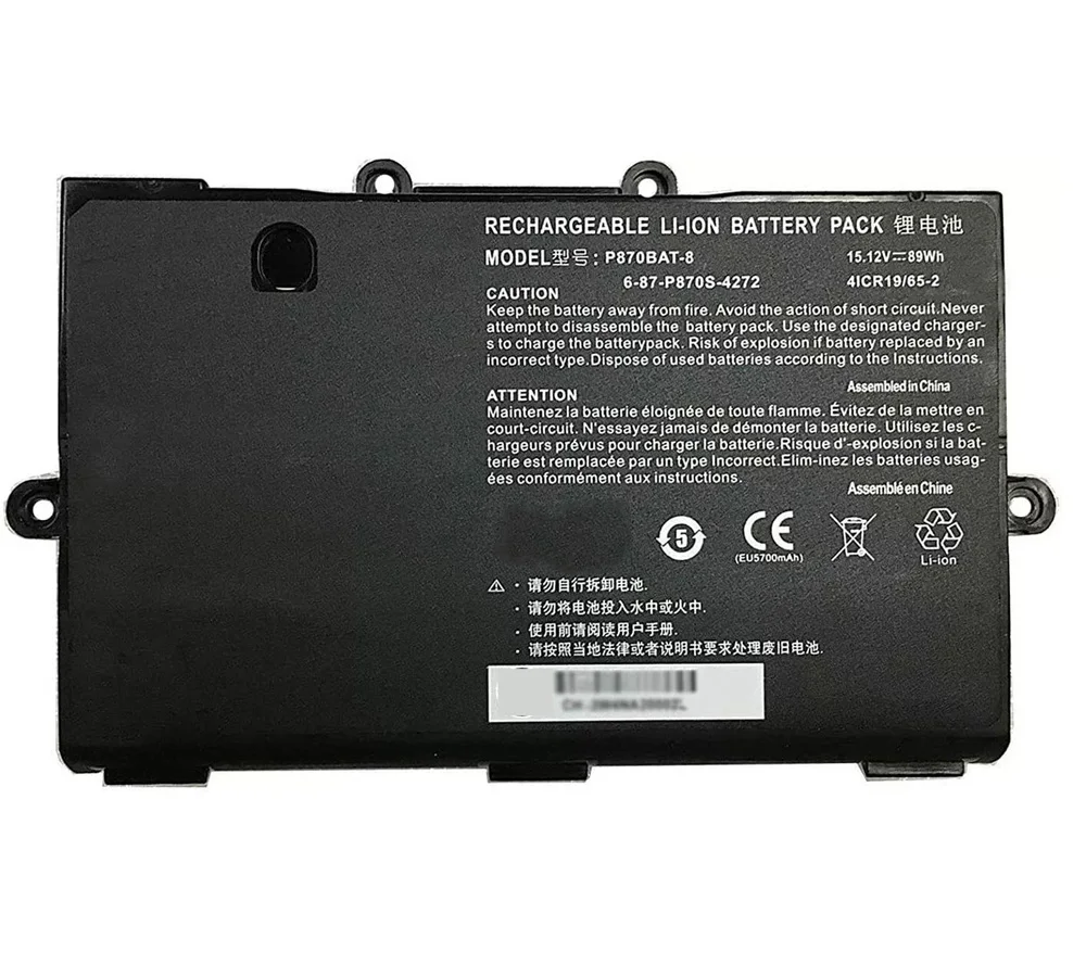 P870BAT-8 15.12V 89Wh battery for Clevo P870TM-G P870DM3-G P775DM3 P870DM2 P870TM1-G P870KM P870KM1-G P870DM2-G P870KM-GS