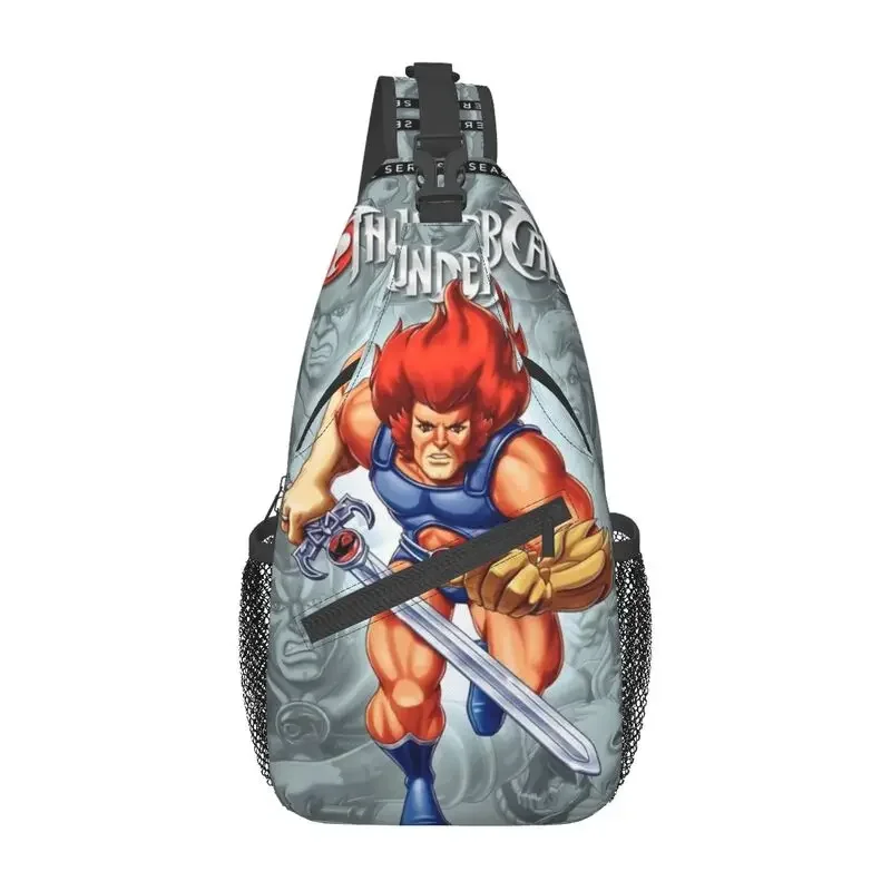 Thundercats HiMan Crossbody Sling Backpack Men Custom Cartoon Anime Chest Shoulder Bag for Traveling Daypack