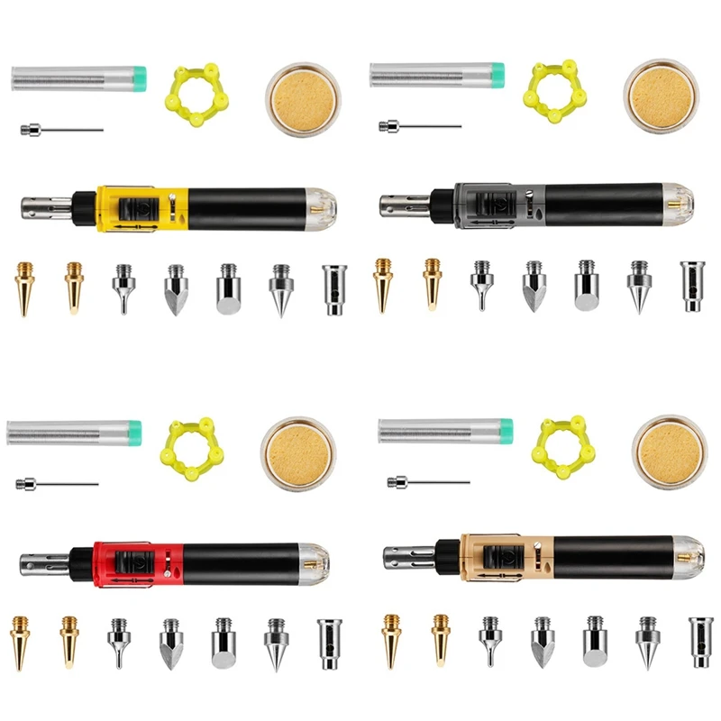 

Cordless Gas Soldering Iron Heat Gun Blower Torch Self-Ignite Instant Start Adjustable Flame Control Welding Tool-AA70