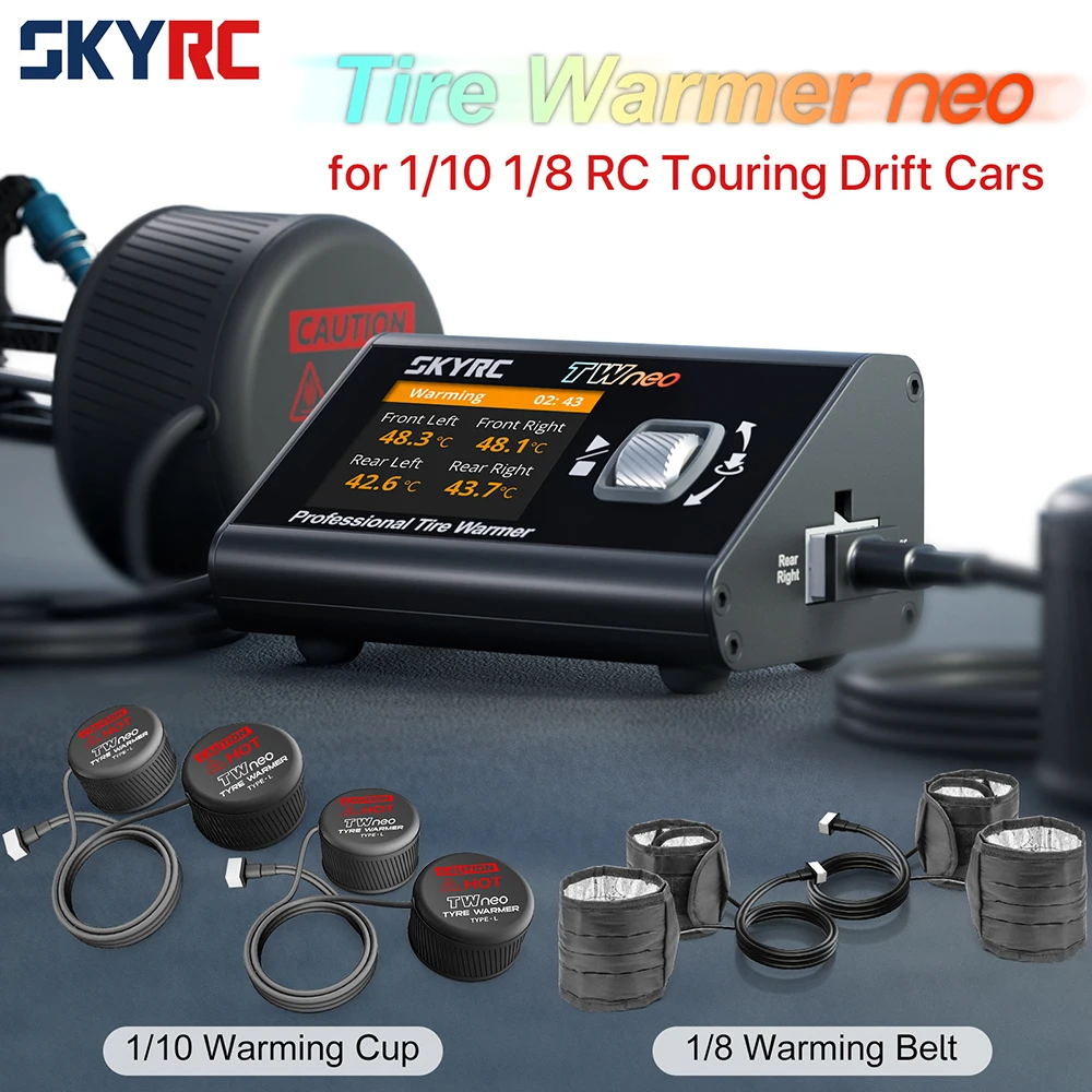 

SKYRC TWneo RC Нагреватель для шин, 20-80 ℃ Приложение и независимый 4-колесный терморегулятор для гоночных радиоуправляемых машин масштаба 1/8 и 1/10