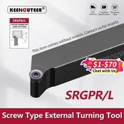 SRGPR1616 SRGPR2020 SRGPR2525 SRGPL2020 SRGPL2525 External Turning Tool SRGPR SRGPL Lathe Bar Turning Holder CNC Cutter Bar