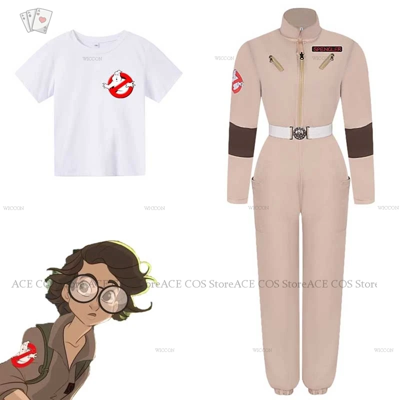 Ghost Busters Cosplay Afterlife Cosplay Phoebe Men Women Uniforms Jumpsuit Costume Carnival Outfit Roleplay Adults Kids Clothes