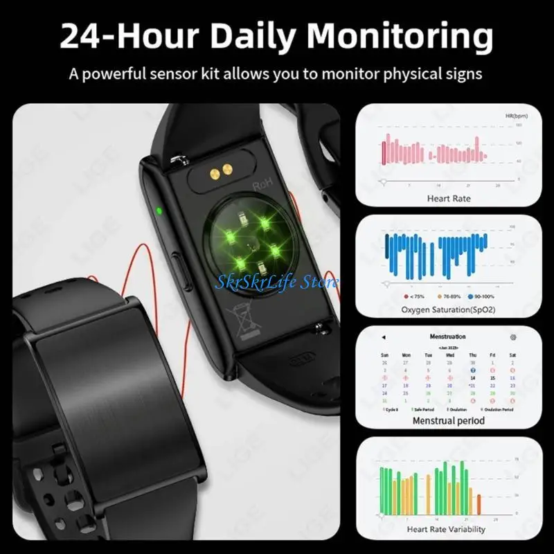 

E65E Small Wristband with Advanced Sleep Tracking Whole Day Heart Rate Monitor Silicone Band Long Durability for Boy Girls