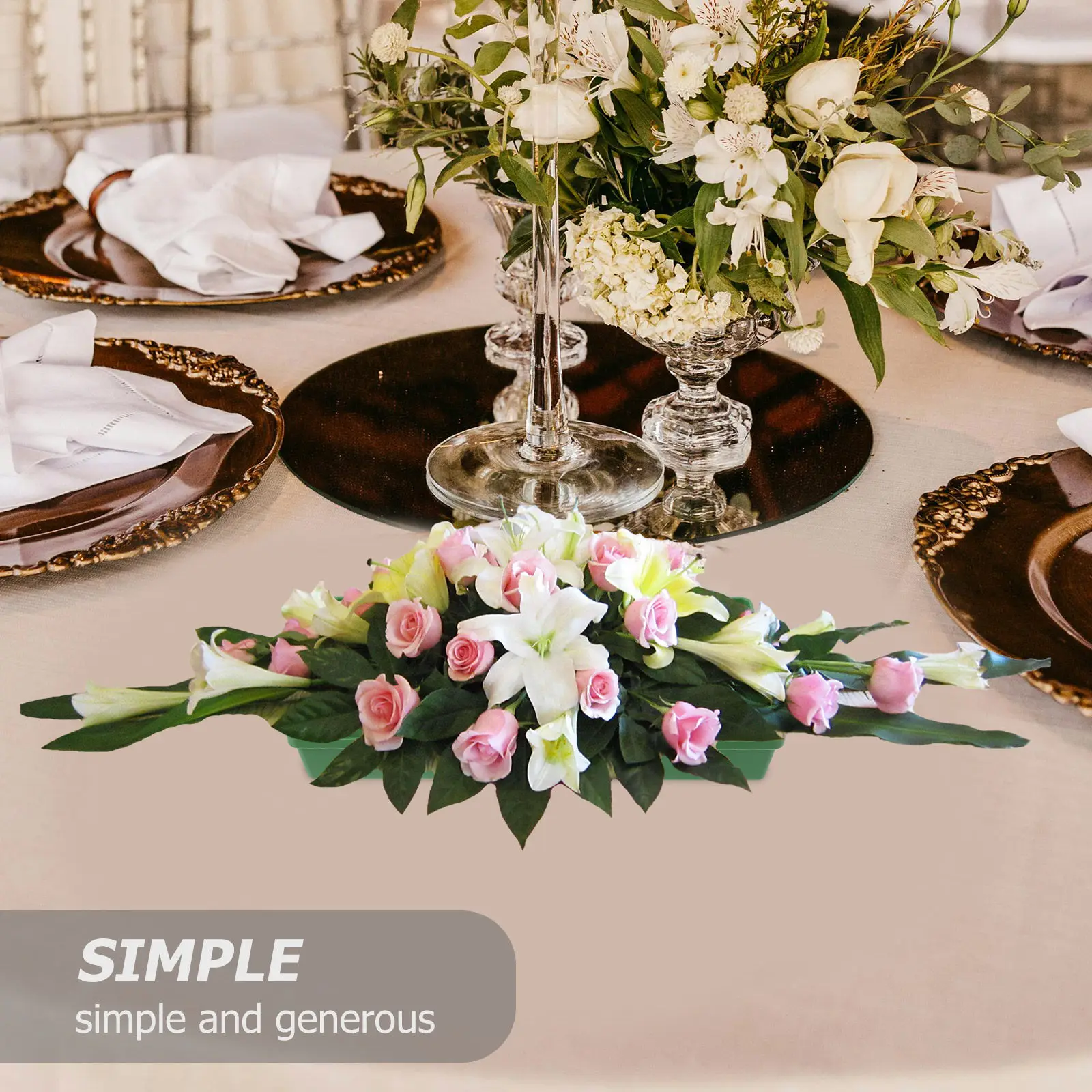

10Pcs Long Needle Foam Trays Floral Mud Holders Plastic Flower Arrangement Supplies for Weddings Parties Landscape Decoration