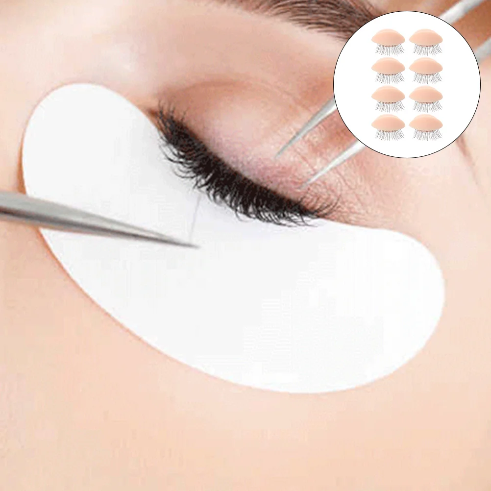 4 أزواج من قوالب تمديد الرموش، مادة سيليكون آمنة عديمة الرائحة للاستخدام الاحترافي والمبتدئين في قالب تمديد الرموش #3