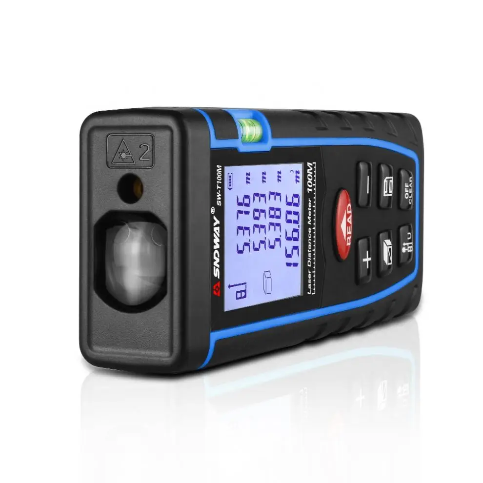 SNDWAY brand OEM handheld Distance Meter 100m Range finder with LCD backlight