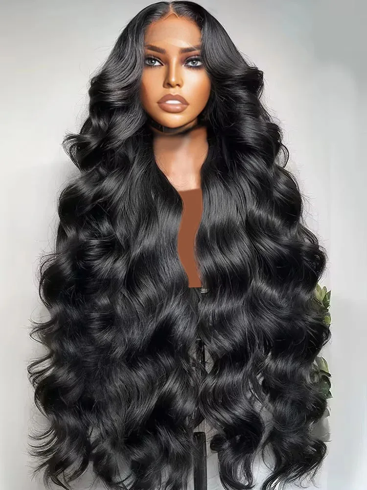 40 بوصة HD 13x6 الجسم موجة الدانتيل الجبهة خصلات الشعر المستعار الإنسان شفافة Preplucked الدانتيل الباروكة الأمامية 6x6 إغلاق غلويليس جاهزة لارتداء