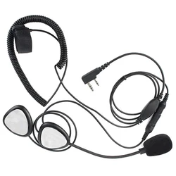 Helmet Headset 2 Pin PTT Motorcycle Headphone For Walkie Talkie Kenwood Baofeng Puxing Ham Radio Two Way Radio