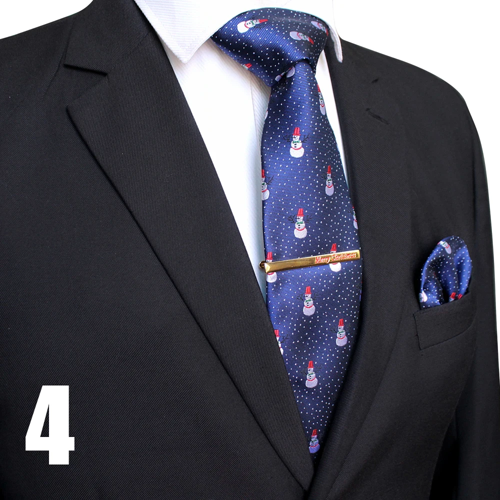 EASTEPIC 8 cm Weihnachten Krawatten für Männer Krawatte Set Qualität Taschentuch Exquisite Clip Rot Jacquard Krawatte männer Zubehör Weihnachten geschenk – Detail 7