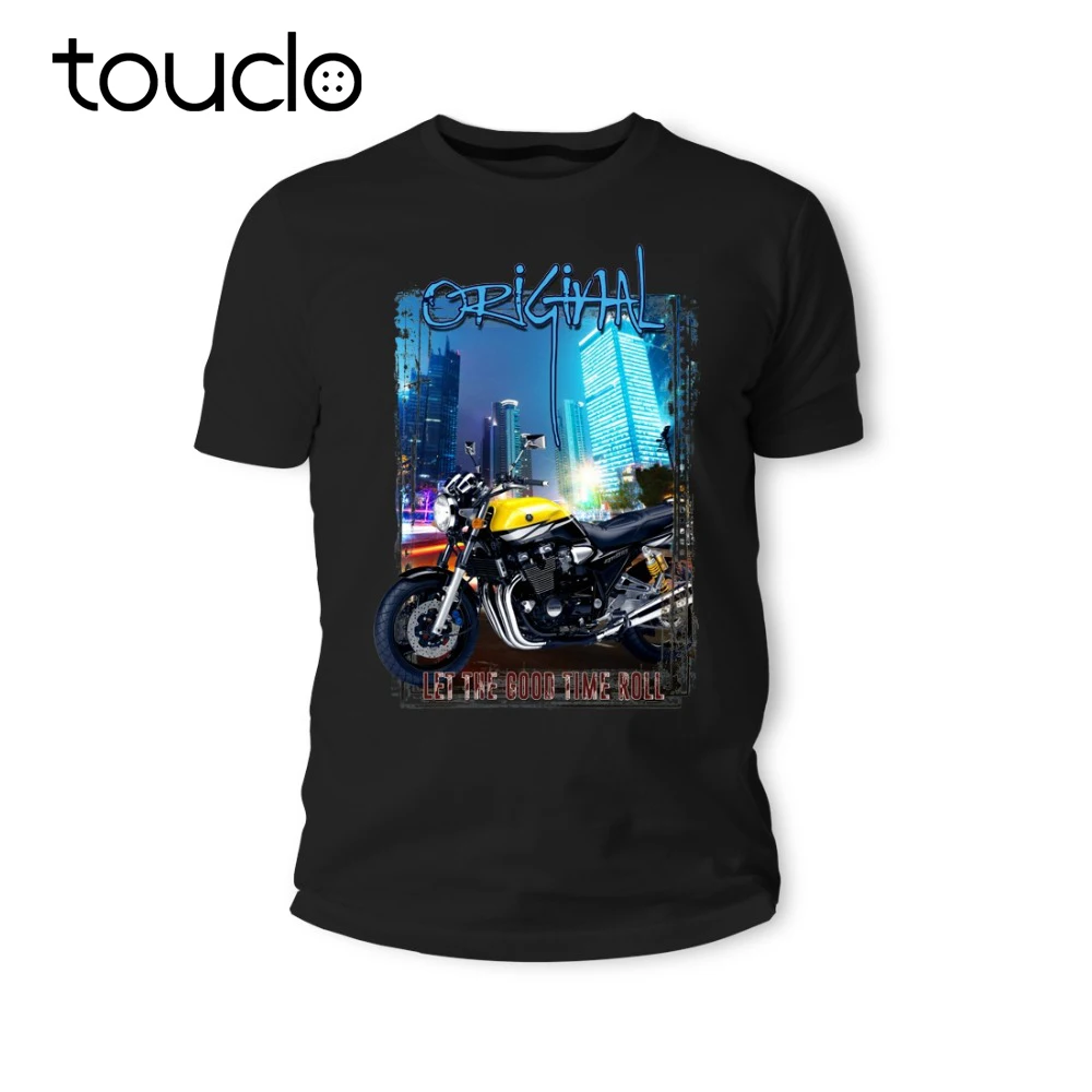 T Shirts Fashion T-Shirt Japanese Classic Motorcycle Motorrad XJR 1300c Schwarz Motorrad