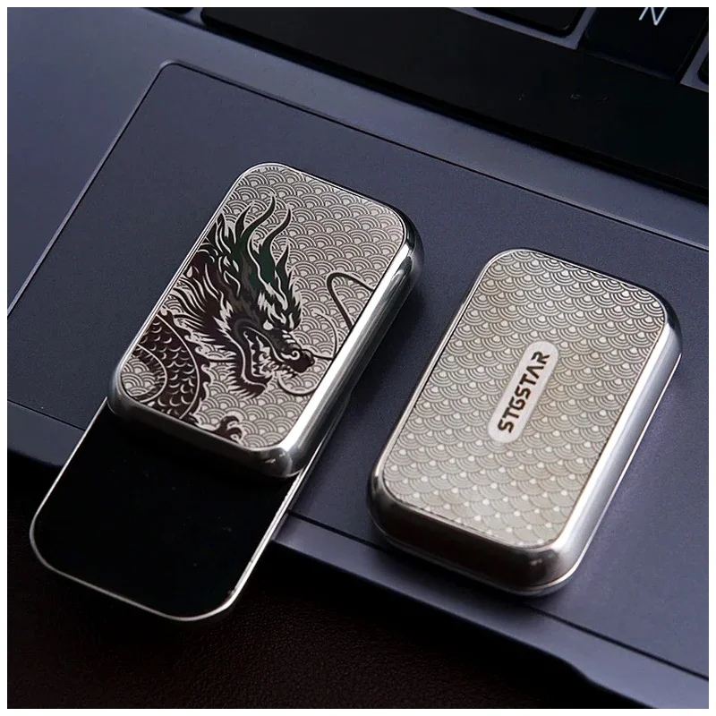 EDC Metal Magnetic Push Card Pushing Plate Fidget Slider Fidget Spinners Fidget Anxiety Reducing for Stress Relief Antistresse