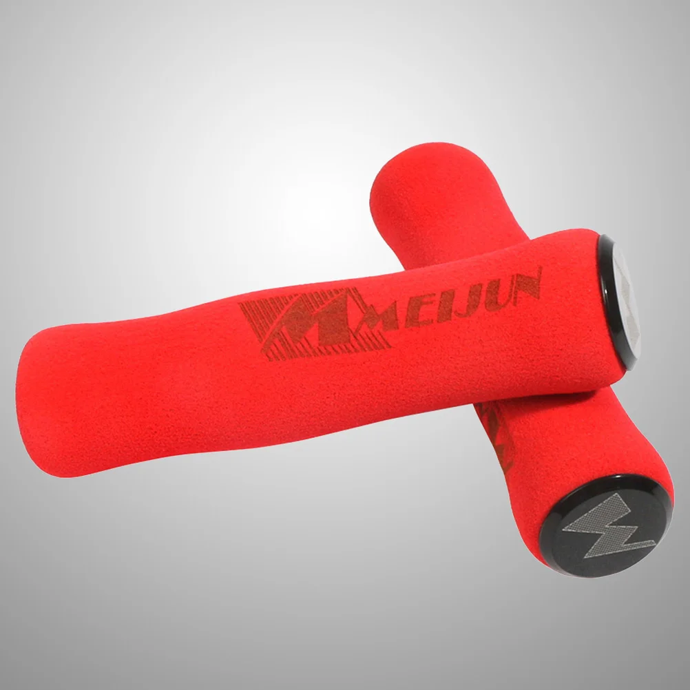 Red Handlebar Grips Bike Accessories Dirt Jumper Sponge End Lightweight Durable