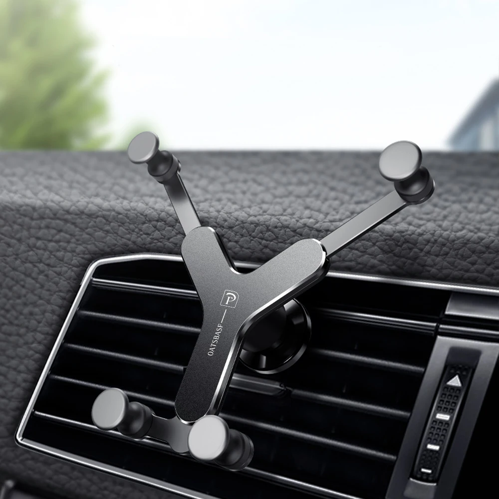 

Oatsbasf Gravity Car Phone Holder for Air Vent Clip Mount Cell Stand GPS Support for iPhone Samsung for All 4.5-6.5 inch Phone