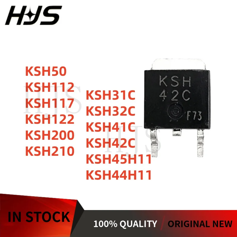 10PCS NEW KSH50 KSH200 KSH112 KSH31C KSH32C KSH117 KSH42C KSH122 KSH45H11 KSH41C KSH44H11 KSH210 TO-252 Darlington transistor