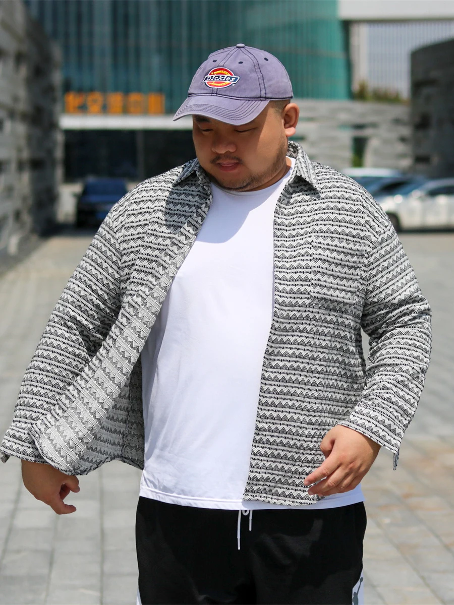 

Мужская рубашка свободного кроя с длинными рукавами в полоску, повседневная верхняя одежда в японском стиле, смесь хлопка и полиэстера, осенняя новинка