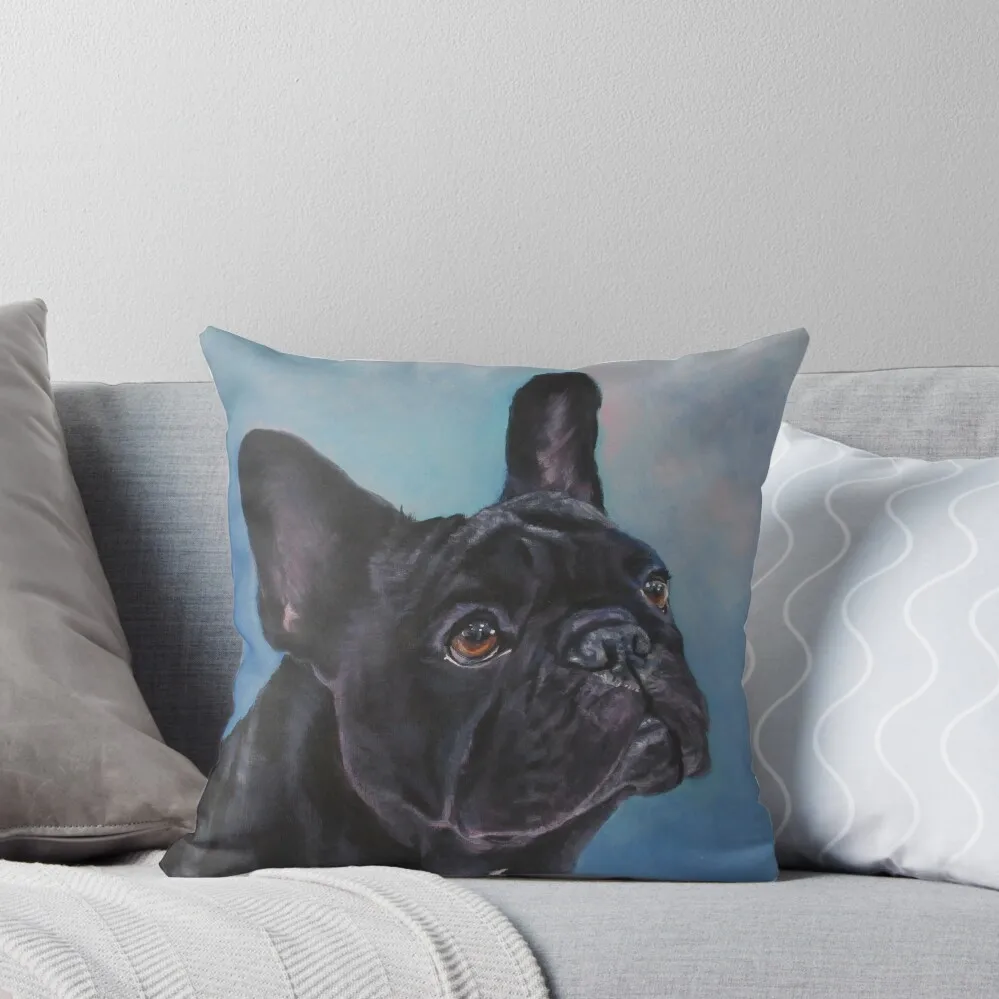 

French Bulldog Fine Art Painting Throw Pillow Sofa Cushion Cover Pillow Decor pillow cover luxury