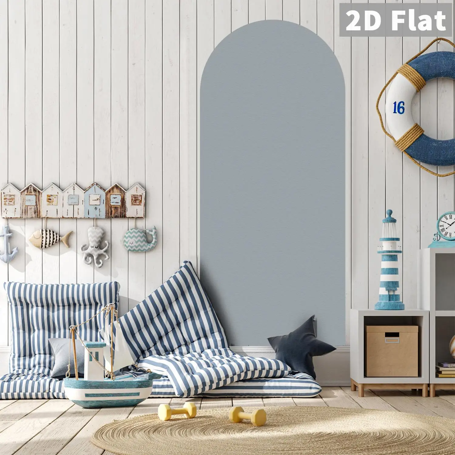 80x180cm self-adhesive arched wall sticker with simple style, suitable for decorating living room and bedroom walls