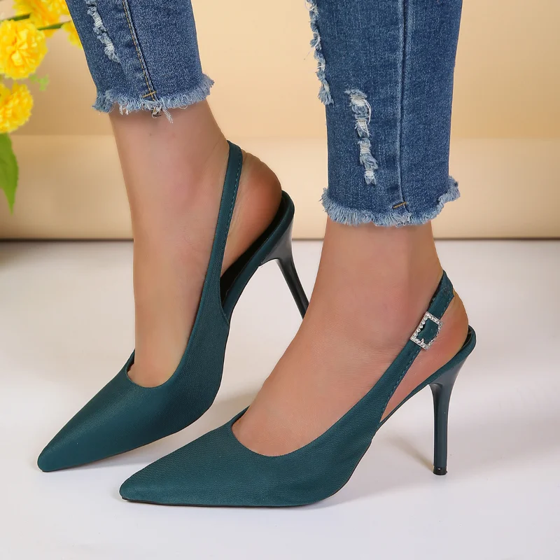 Shoes Female 2023 New Fashion Women's Pumps Summer Pointed Toe Women's High Heels High Quality Sexy Dress Party Women Slingbacks