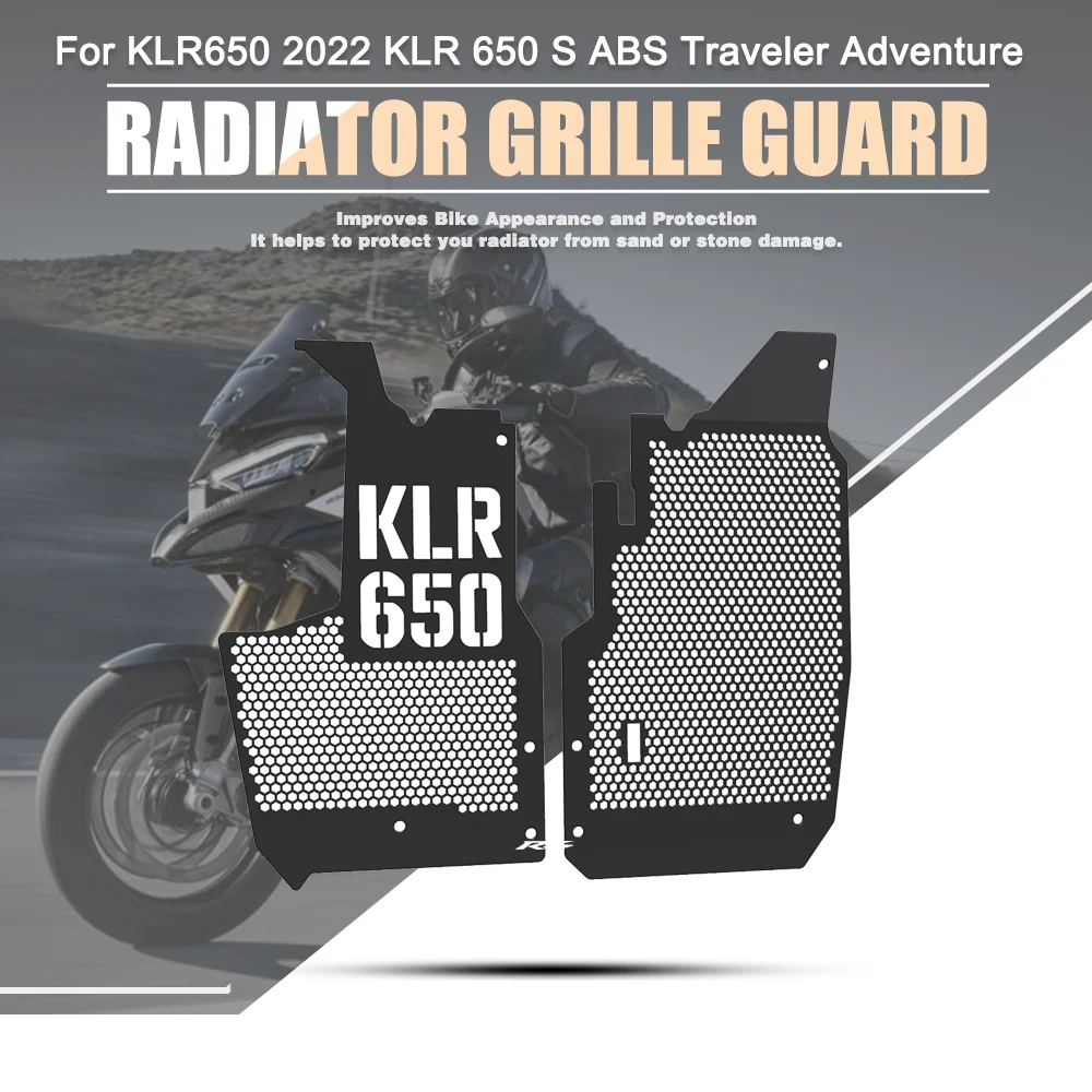 

Radiator Guard Grille Protector Cover Cooler Grill Protective FOR KAWASAKI KLR650 Adventure Traveler KLR650 S ABS 2022 2023 2024