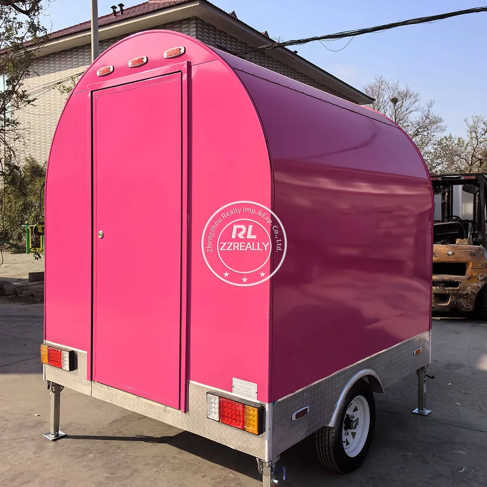 Quiosque de lanche de café de reboque de comida multifuncional personalizado com equipamento de cozimento caminhão de comida de hambúrguer de pizza
