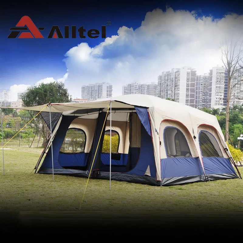 

Alltel-Super Large Anti Storm Outdoor Camping Family Cabin, Waterproof Beach Tent, 2 Bedroom, 1 Living Room, 6-12 Persons