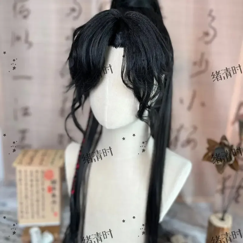 

DY20Tian Guan Ci Fu Косплей hua cheng San Lang Парик Небесные чиновники Благословение Косплей Черный парик Huacheng Термостойкий синтетический