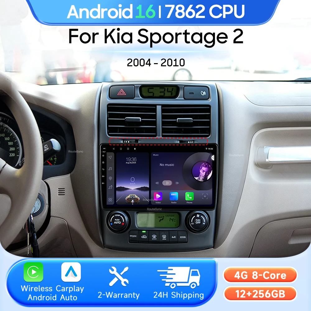 Car Multimedia Player For Kia Sportage 2 2004 2005 2006 2007 - 2010 Android Radio Carplay Auto 2din GPS Navigation Stereo Video